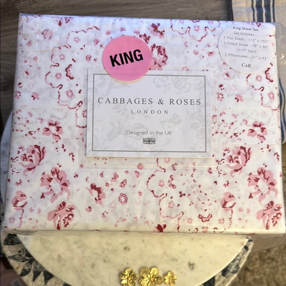 London Floral Bedding Set - Pink